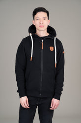 Zeus Black Full-Zip Hoodie